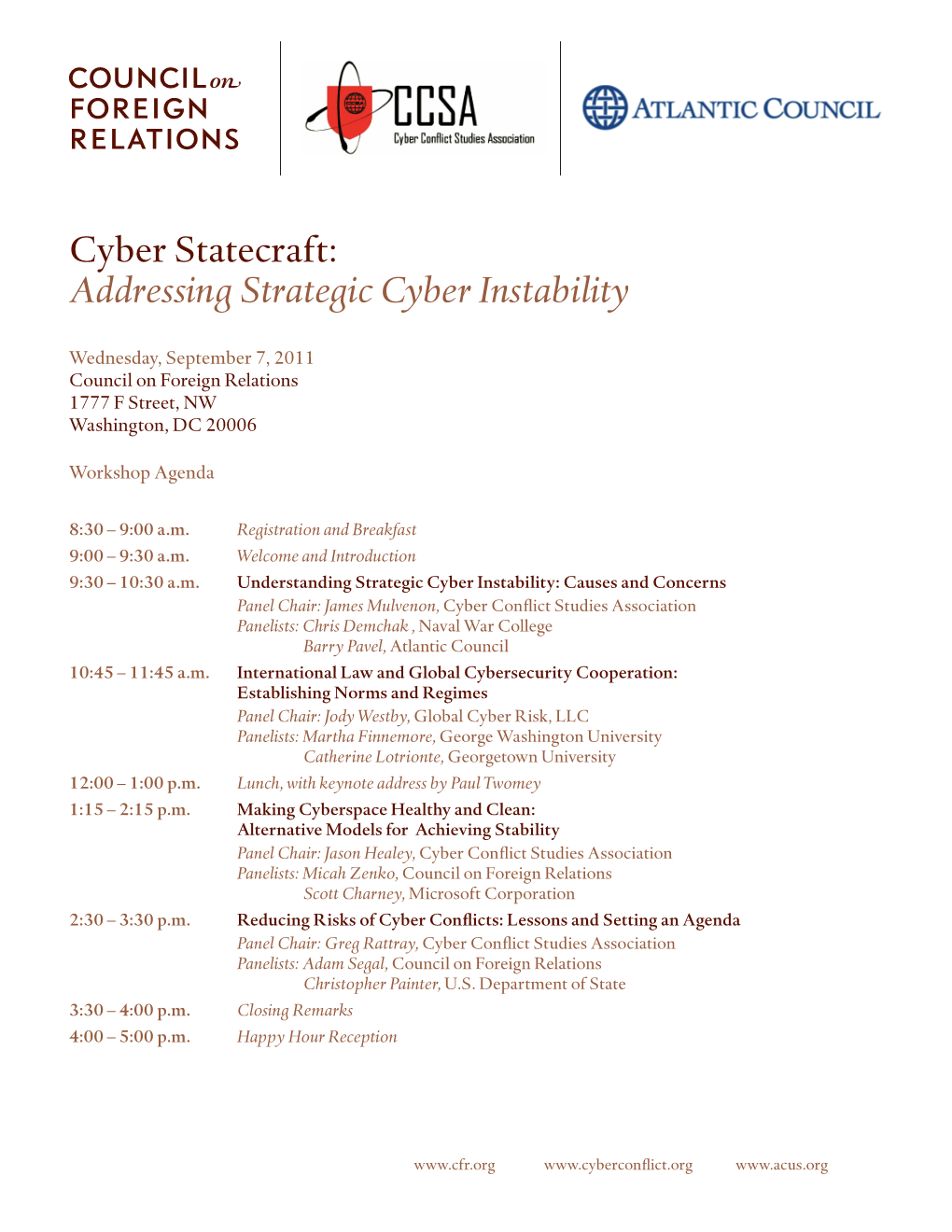 Addressing Strategic Cyber Instability