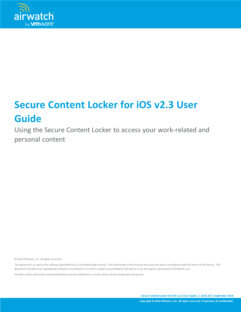 Secure Content Locker for Ios User Guide