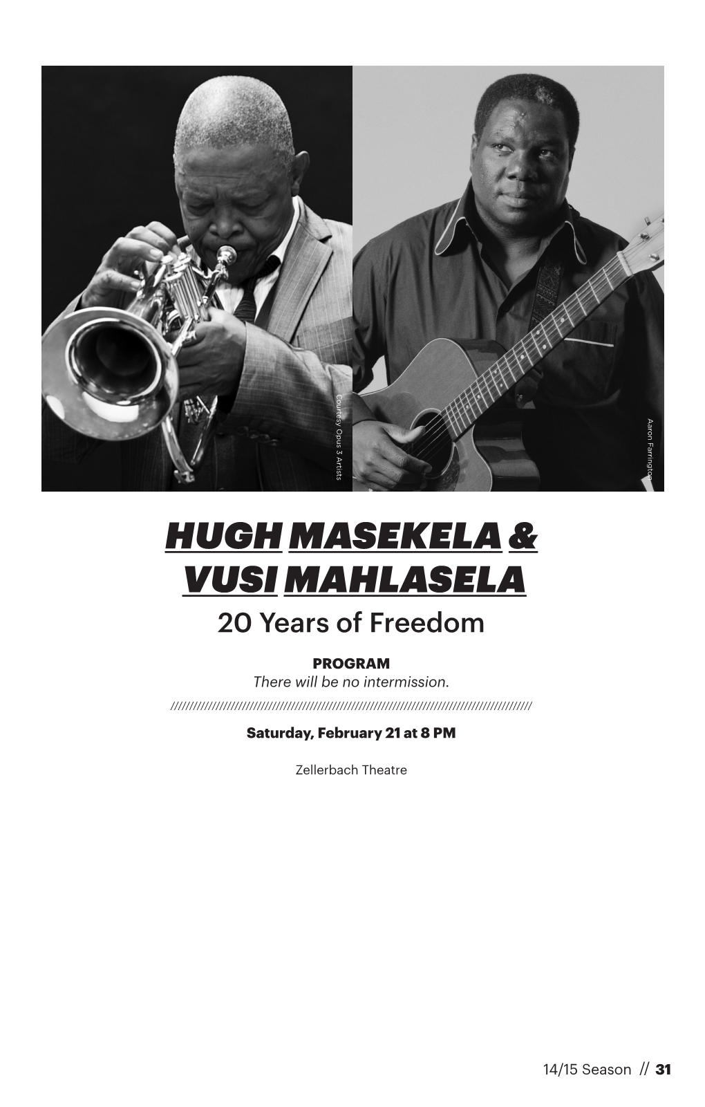 Hugh Masekela & Vusi Mahlasela