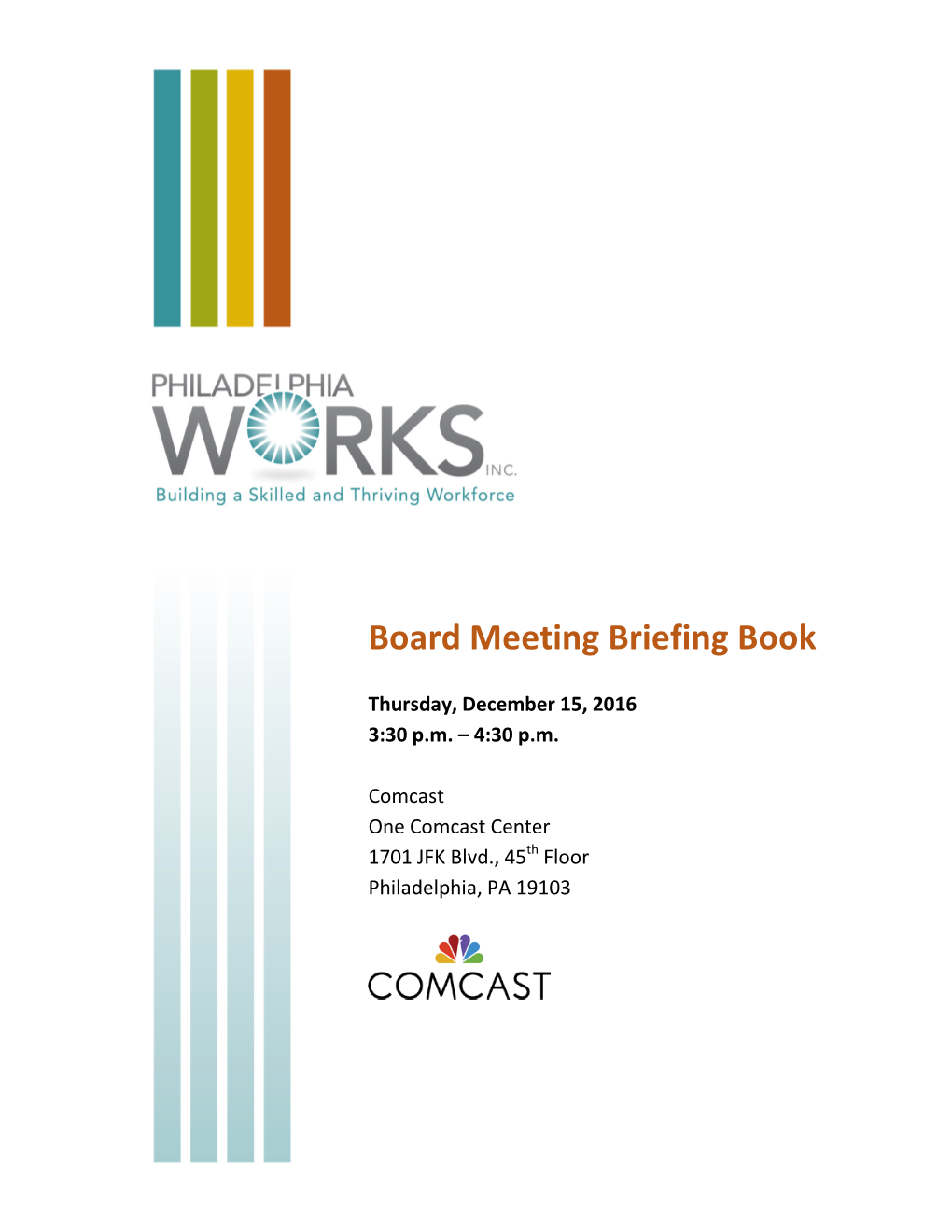 Board Meeting Briefing Book