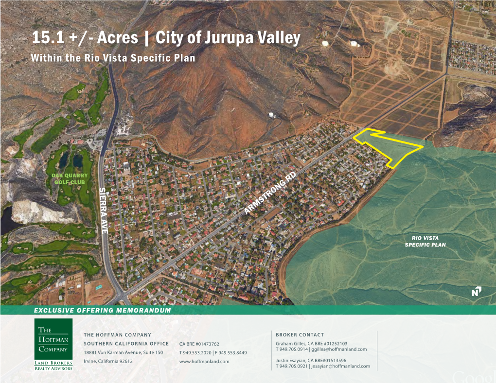 City of Jurupa Valley Within the Rio Vista Specific Plan