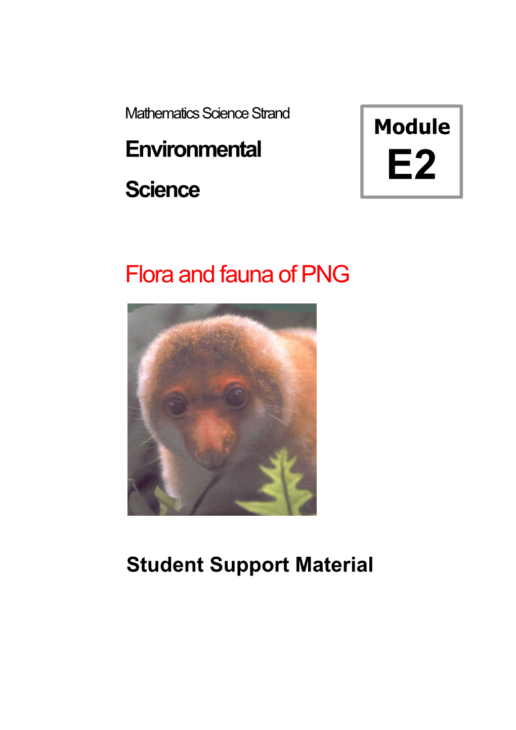 E2 Flora and Fauna of PNG Student