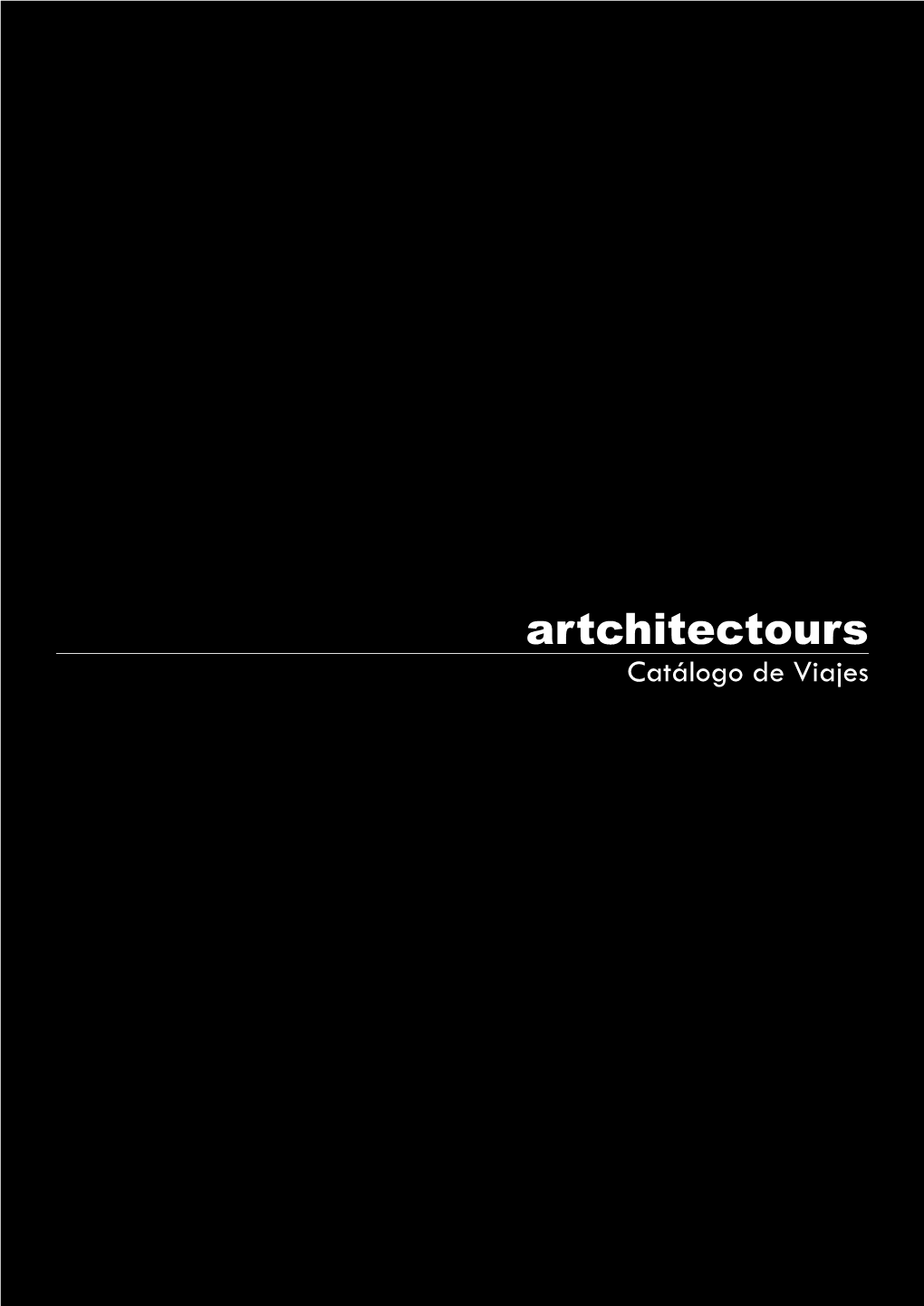 Artchitectours Catálogo De Viajes