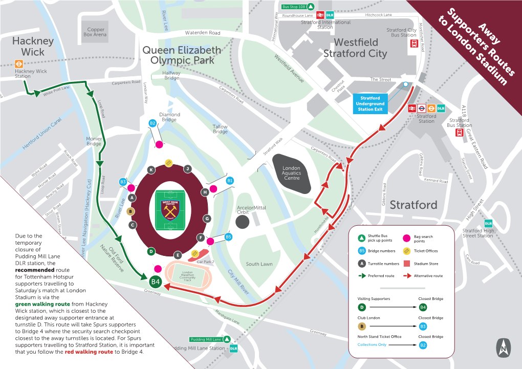 Stratford International E N O O Away E I Station N T