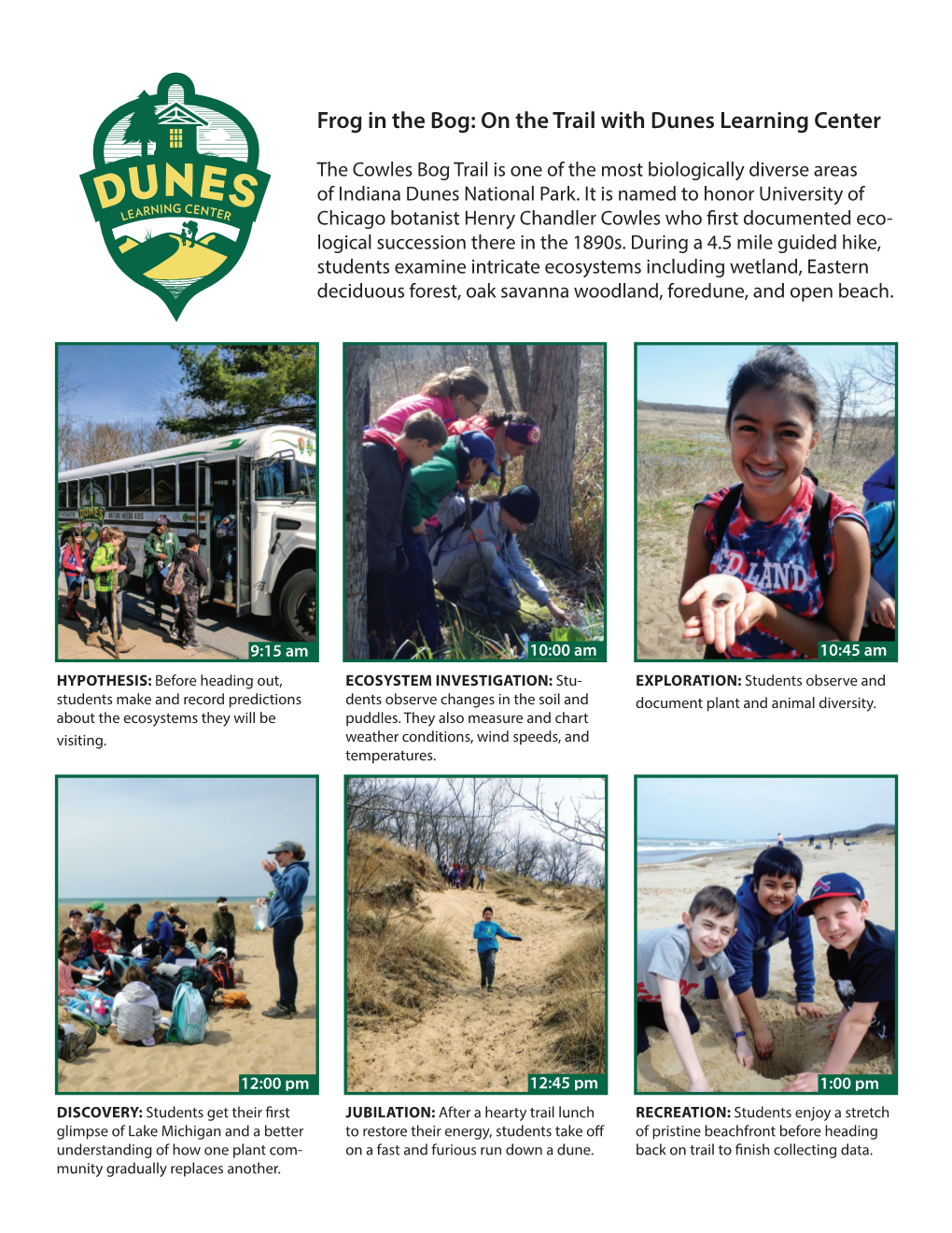 Frog in the Bog: on the Trail with Dunes Learning Center