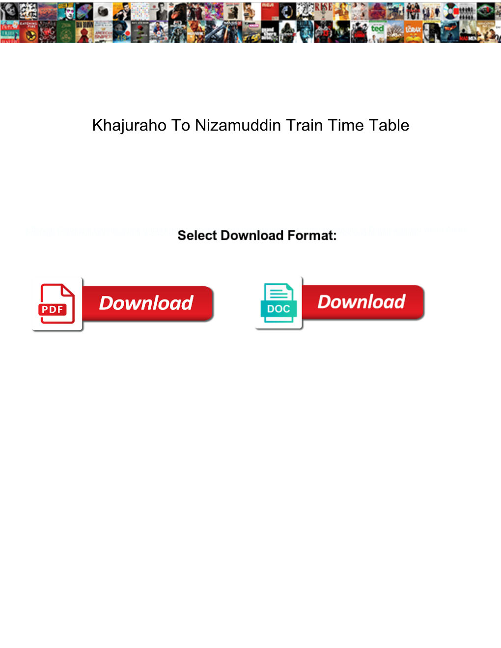 Khajuraho to Nizamuddin Train Time Table