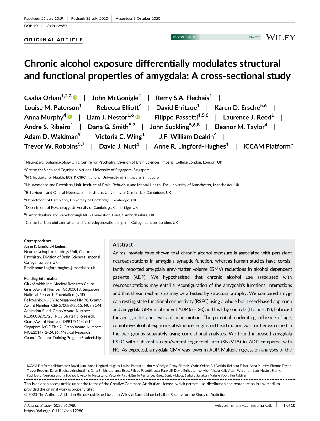 Chronic Alcohol Exposure Differentially Modulates Structural and Functional Properties of Amygdala: a Cross-Sectional Study