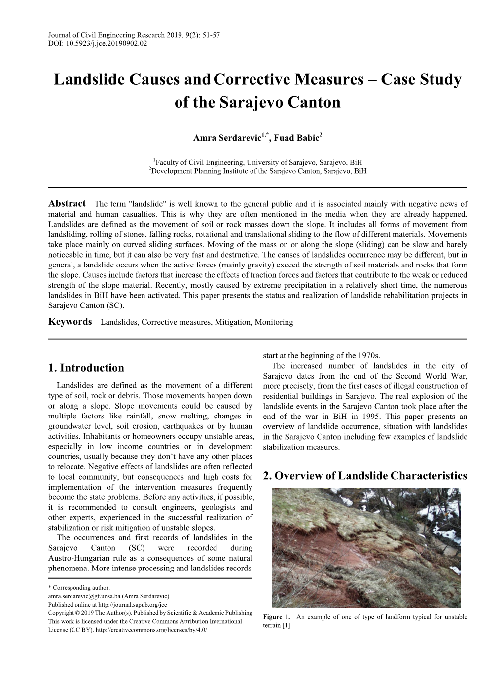 Landslides, Corrective Measures, Mitigation, Monitoring