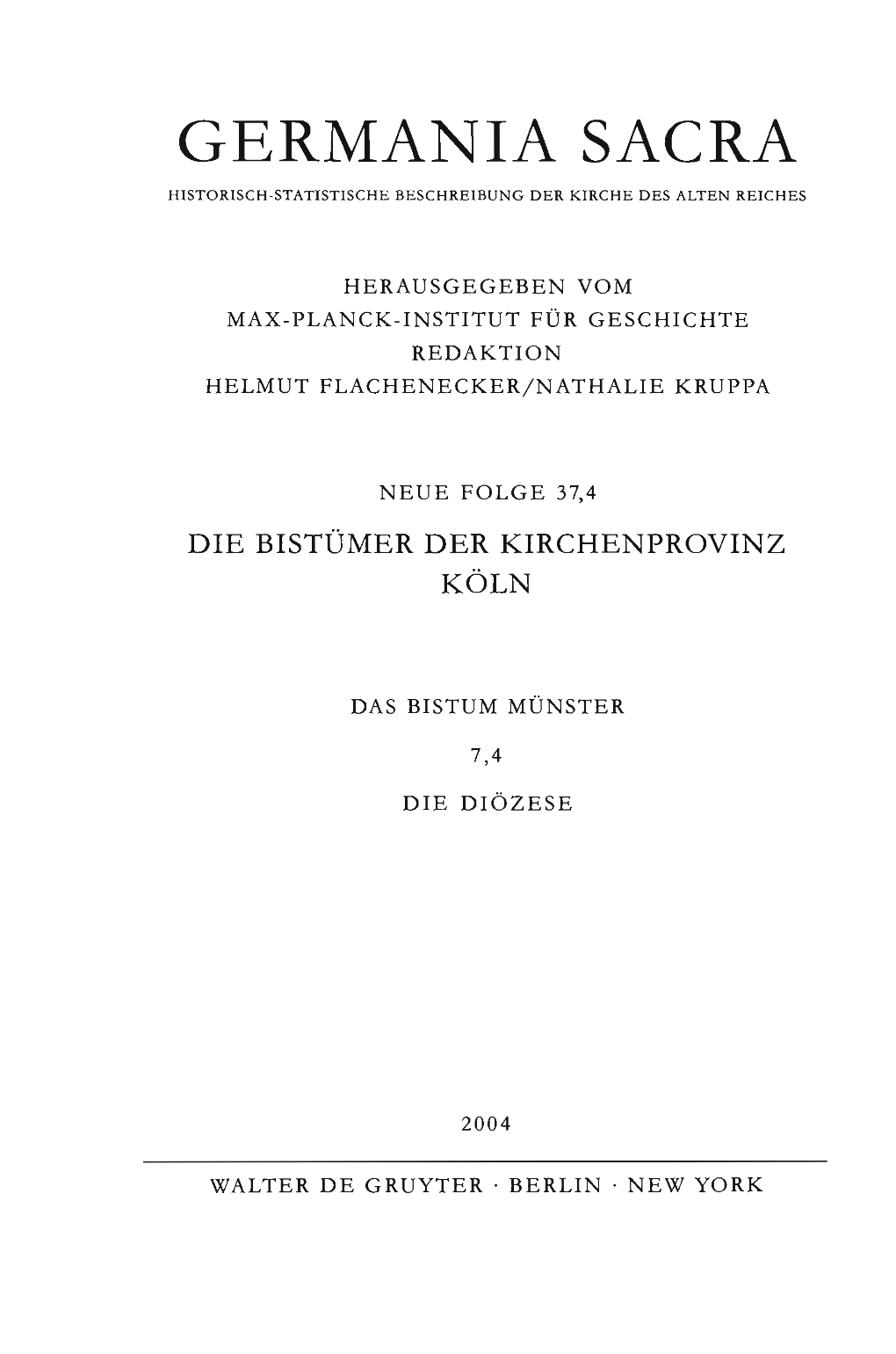 Das Bistum Münster 7,4. Die Diözese