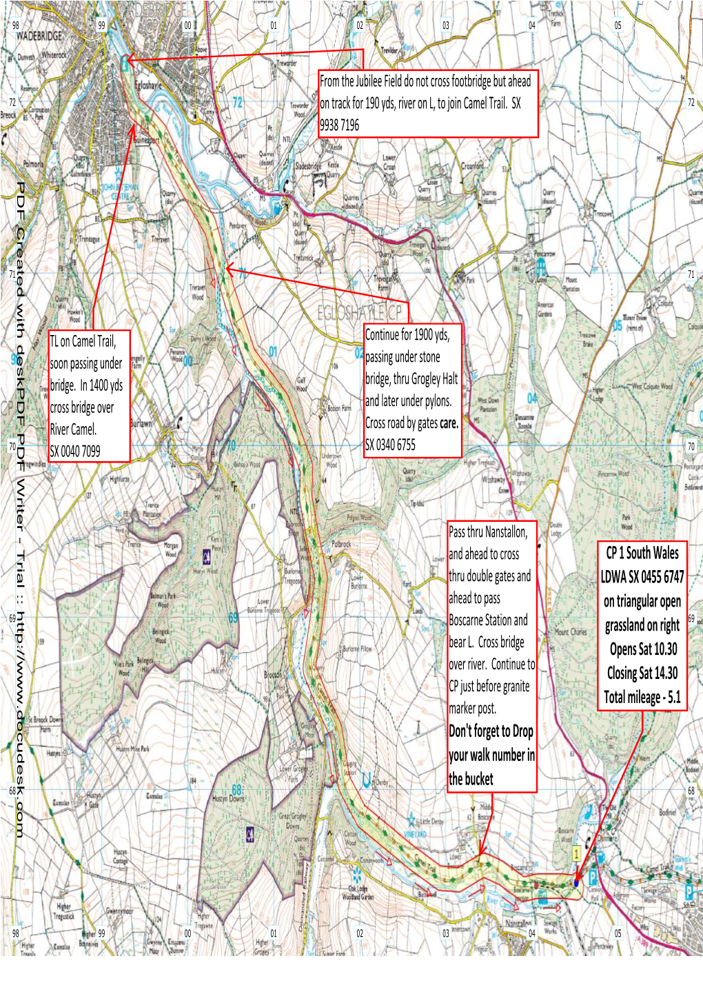 PDF Created with Deskpdf PDF Writer - Trial ::     TL on Road and Go 400 Yds to Cattle Grid