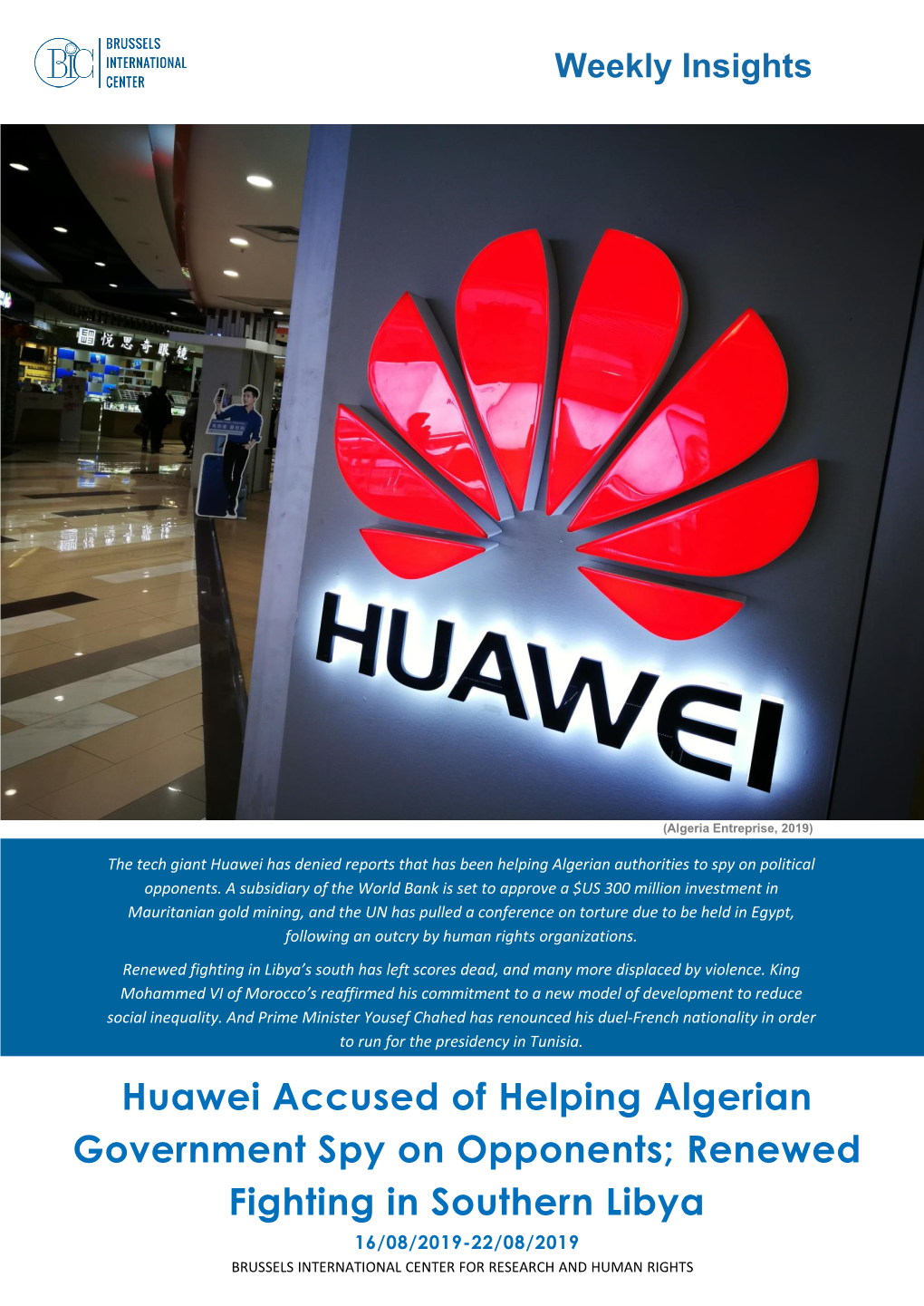Huawei Accused of Helping Algerian Government Spy On