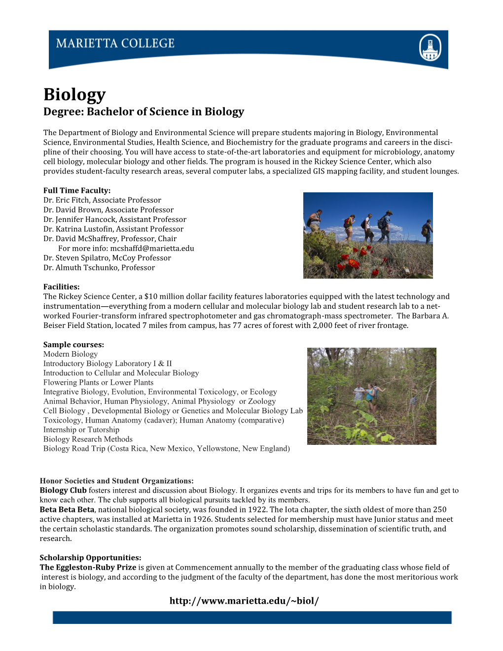 Biology Degree: Bachelor of Science in Biology