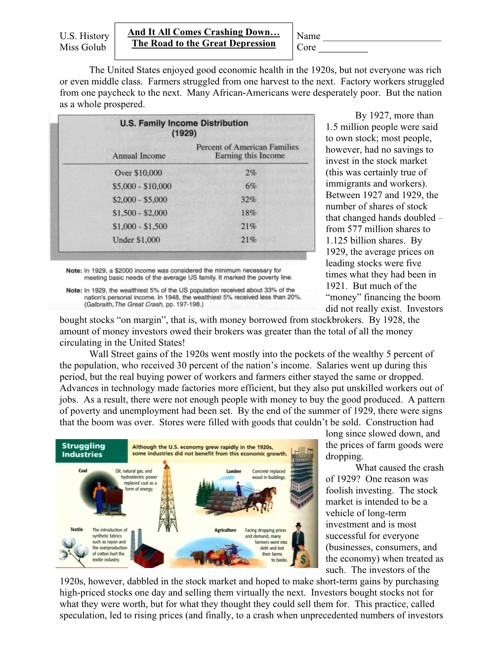 Stock Market Crash Reading