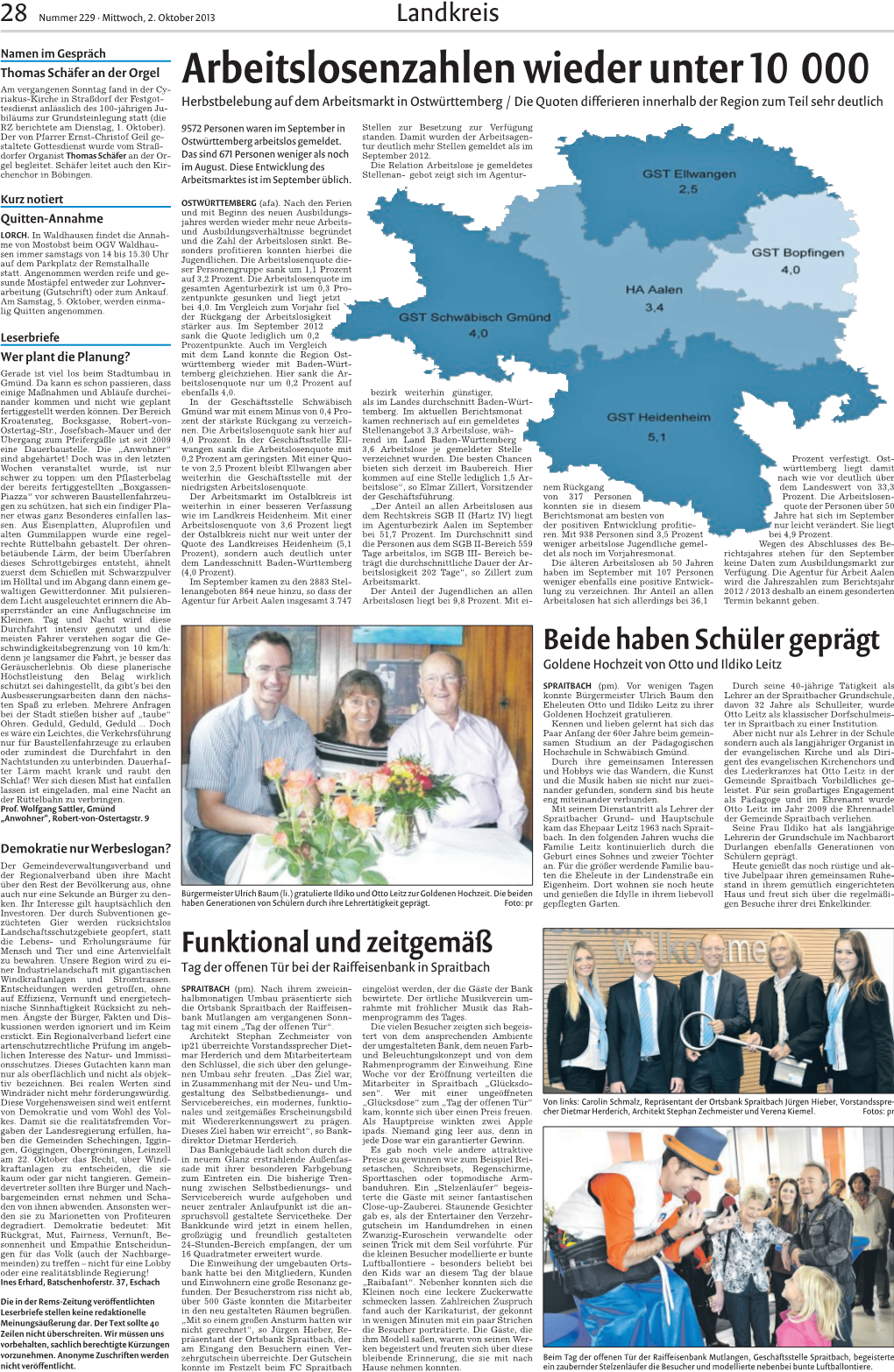Bericht Rems Zeitung 02.10.2013