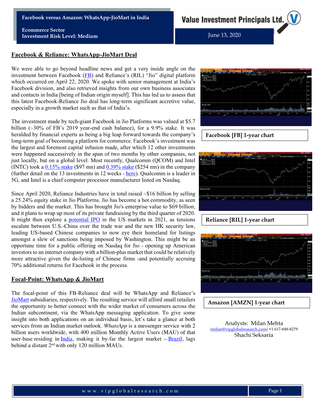 Facebook & Reliance: Whatsapp-Jiomart Deal Focal-Point