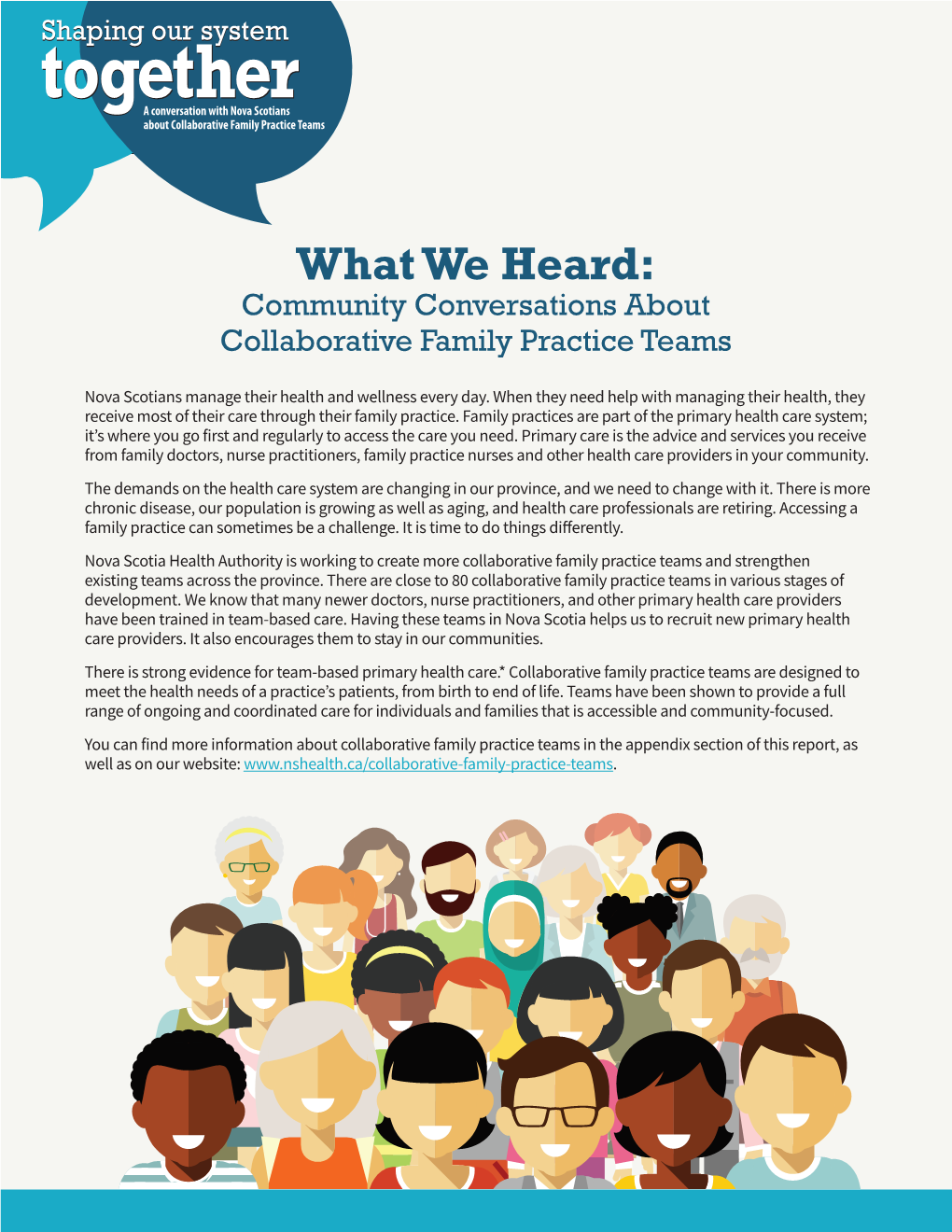 Community Conversations About Collaborative Family Practice Teams