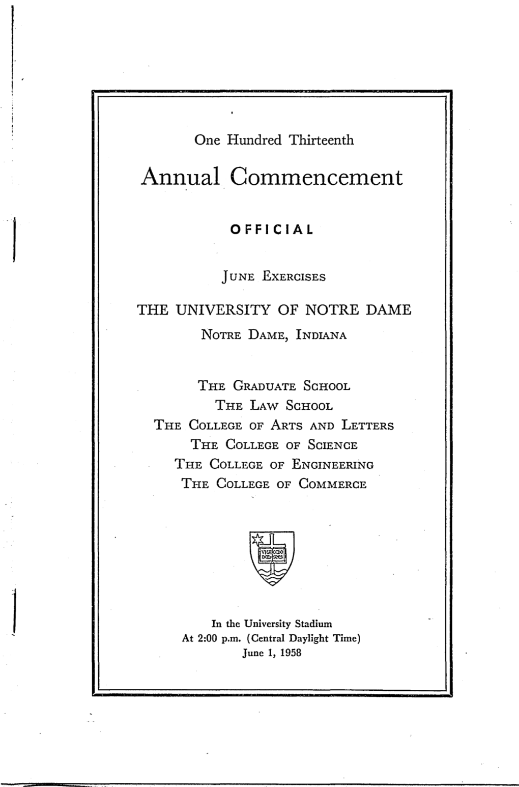 1 Annual Commencement