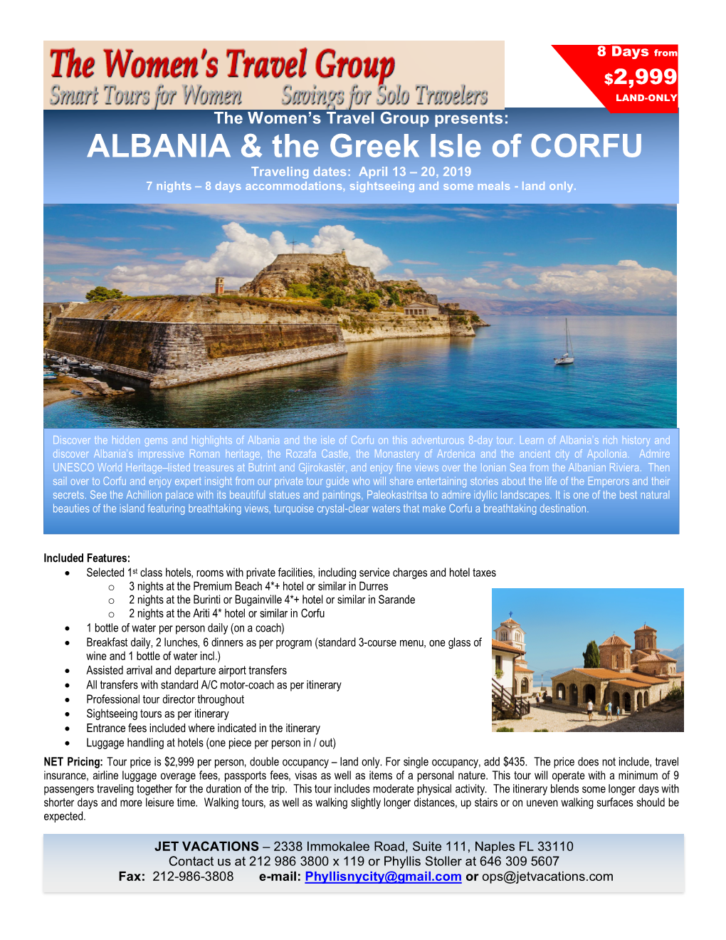 ALBANIA & the Greek Isle of CORFU