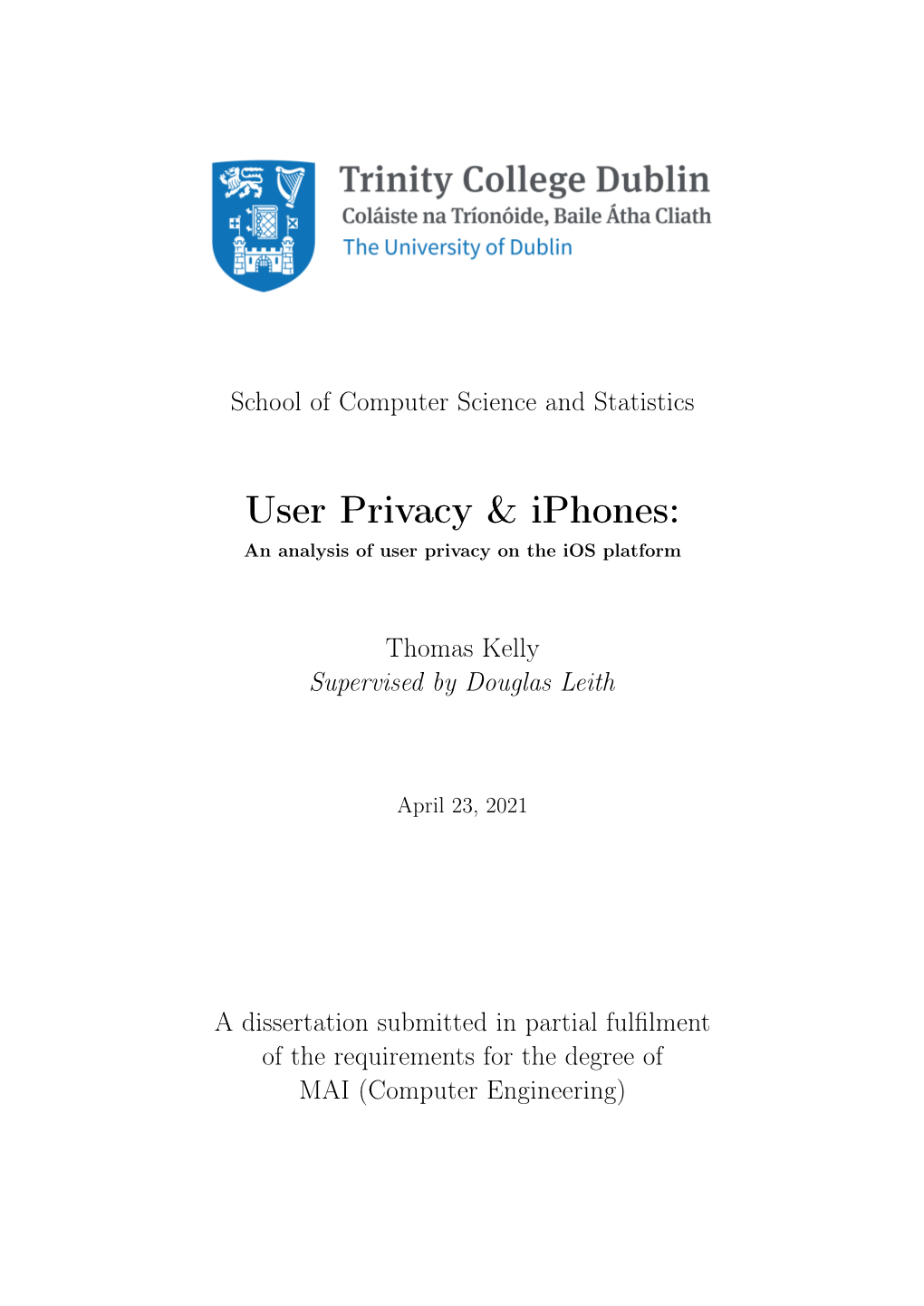 User Privacy & Iphones