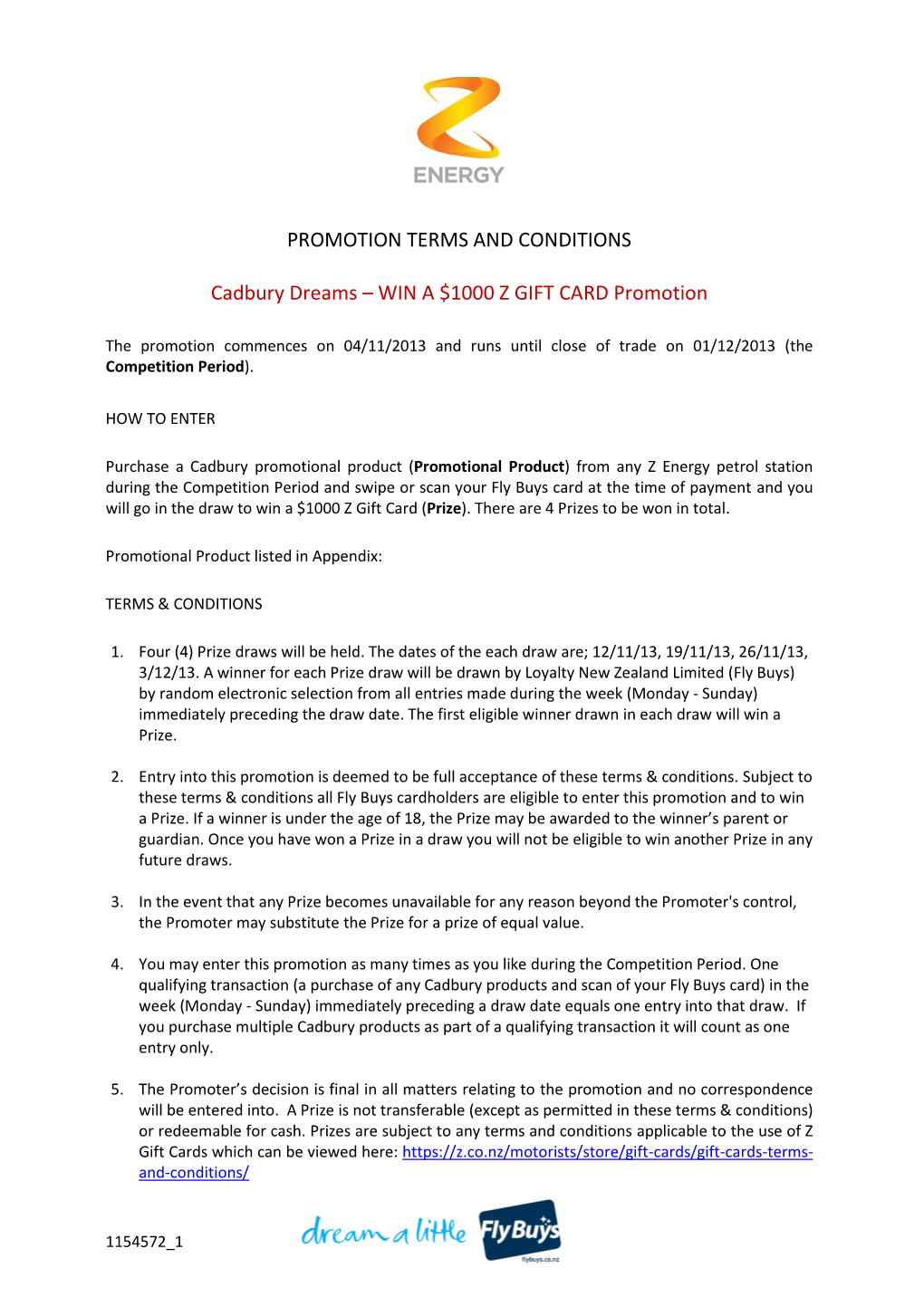 Promotion Terms and Conditions