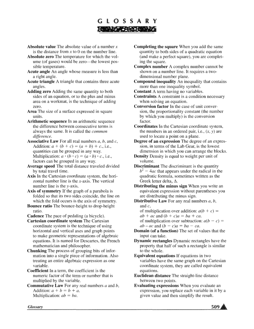 Glossary-Index