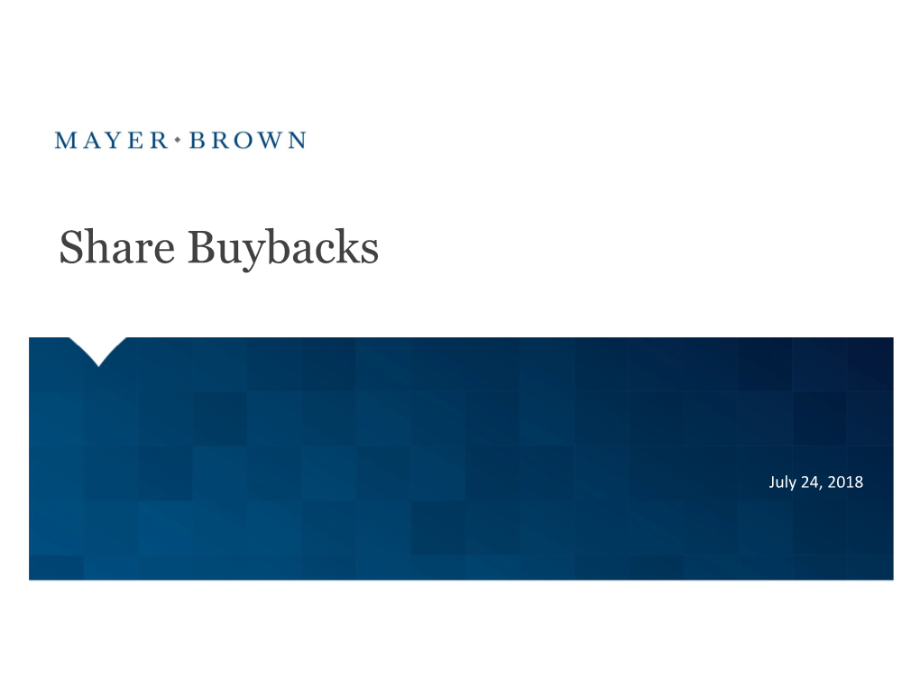 Share Buybacks