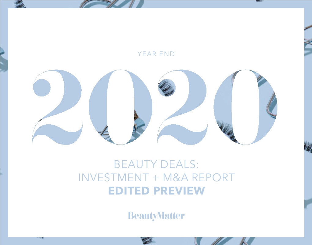 Beauty Deals: Investment + M&A Report Edited Preview