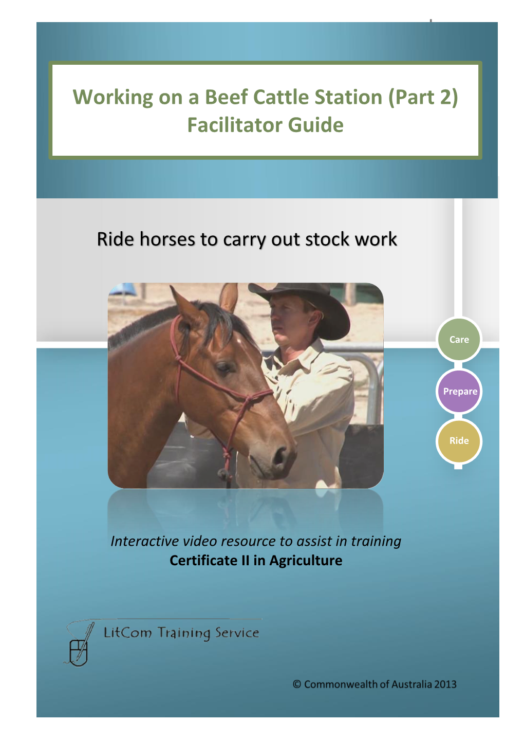 Working on a Beef Cattle Station (Part 2) - Facilitator Guide WELL 2013