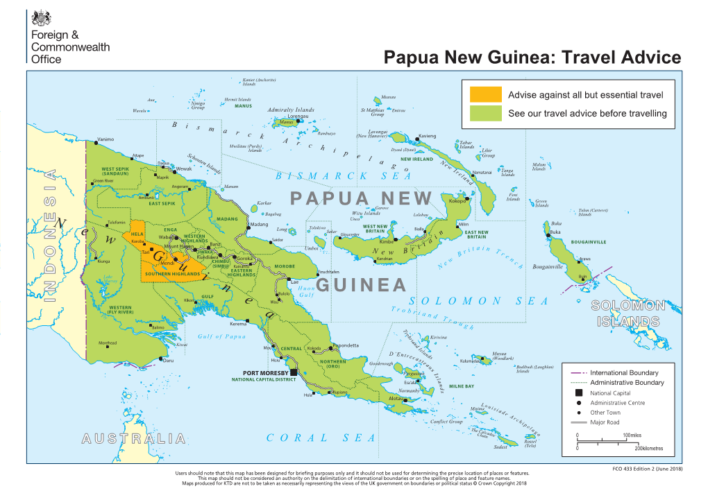 Papua New Guinea: Travel Advice