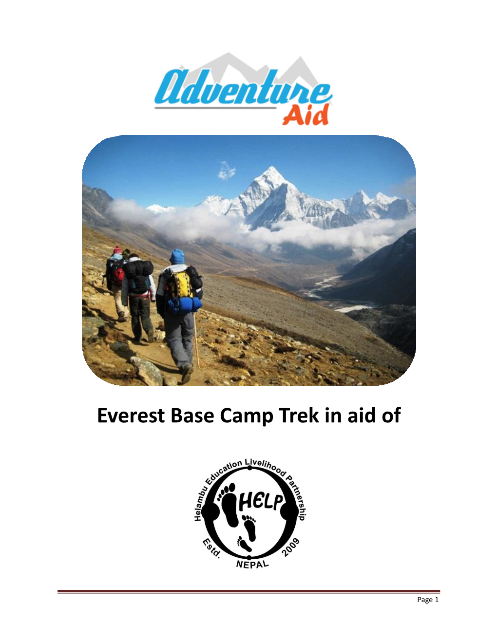 Everest Base Camp Trek in Aid Of