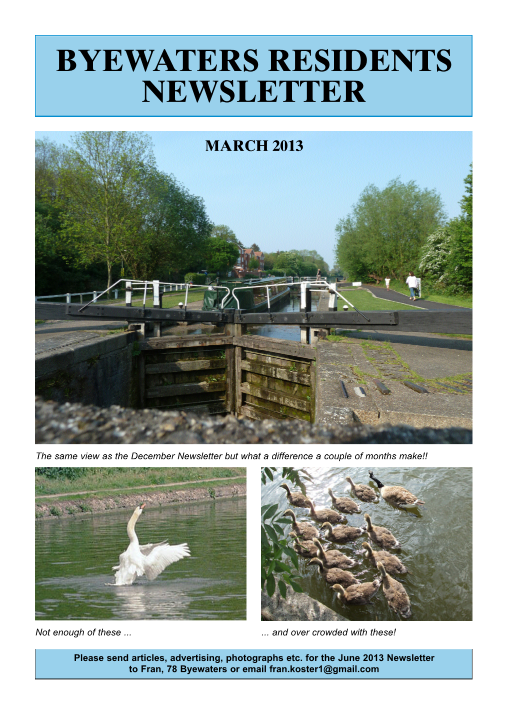 Byewaters Residents Newsletter March