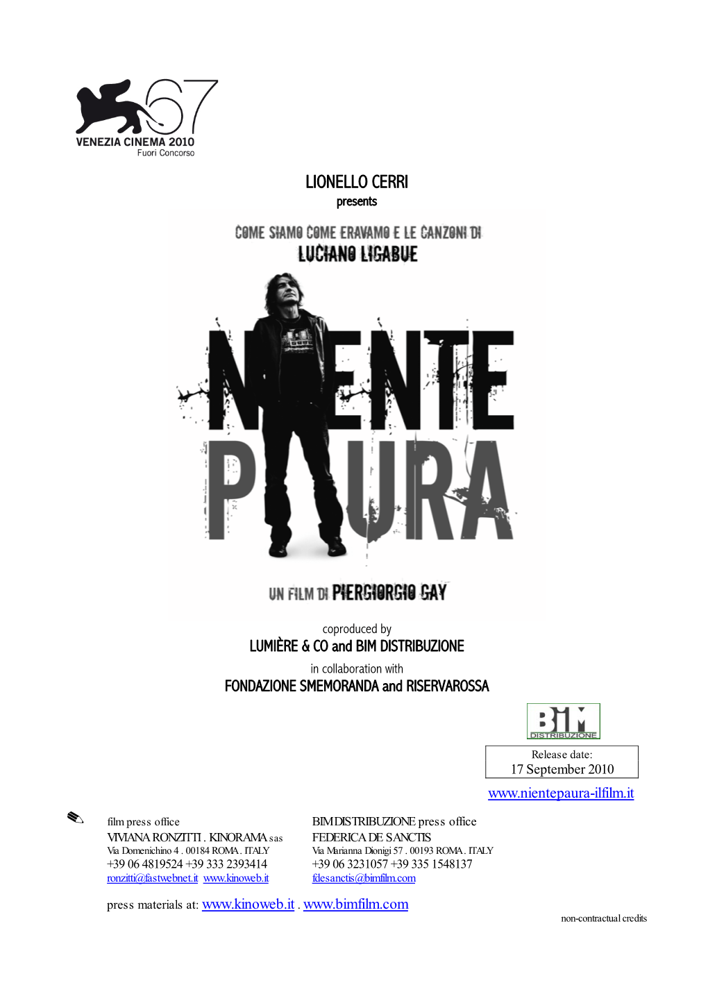 Niente Paura (2010)