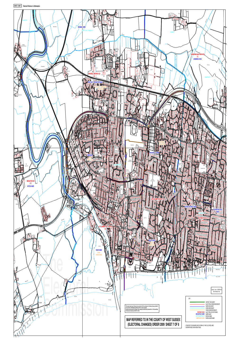 (ELECTORAL CHANGES) ORDER 2009 SHEET 7 of 8 COINCIDENT BOUNDARIES ARE SHOWN AS THIN COLOURED LINES Lo an Me SUPERIMPOSED OVER WIDER ONES