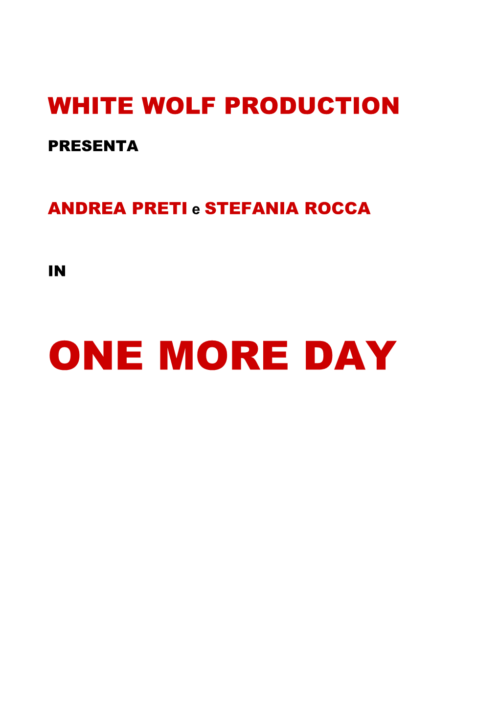 ONE MORE DAY Pressbook Al 29 07 14