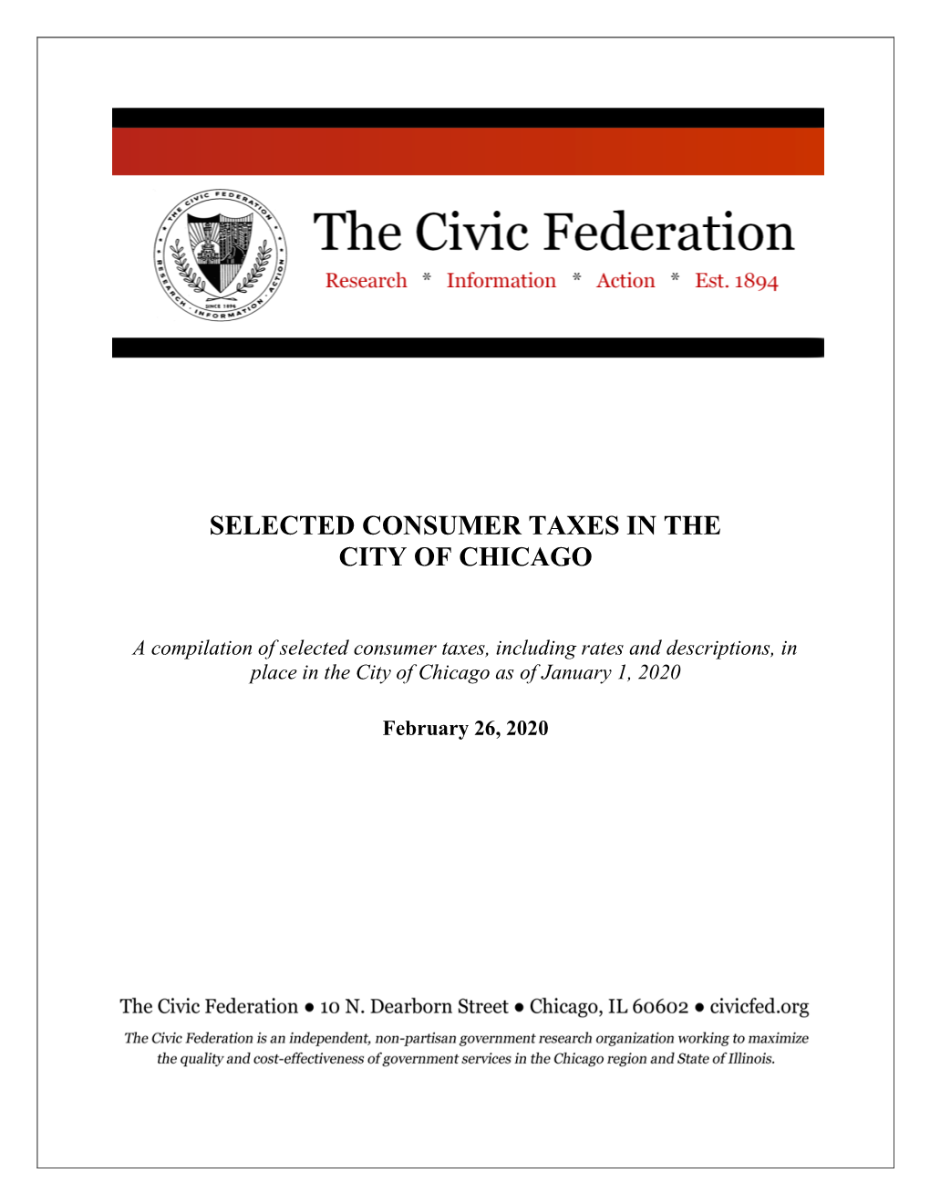 Taxes in the City of Chicago