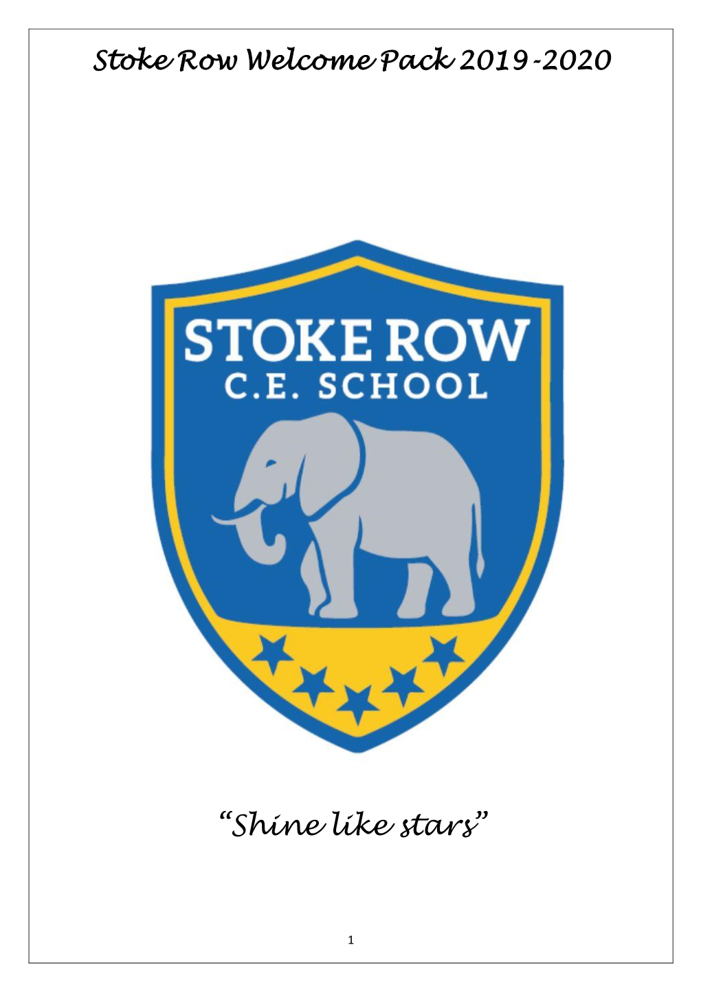 Stoke Row Welcome Pack 2019-2020