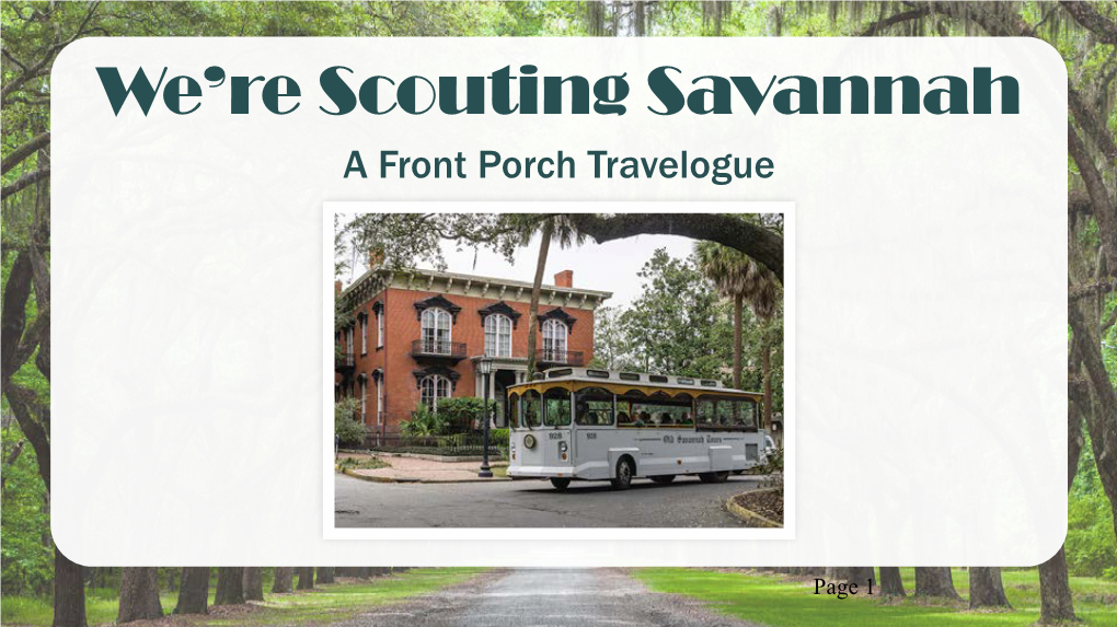 We're Scouting Savannah