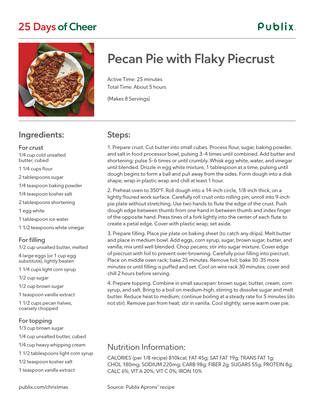 Pecan Pie with Flaky Piecrust