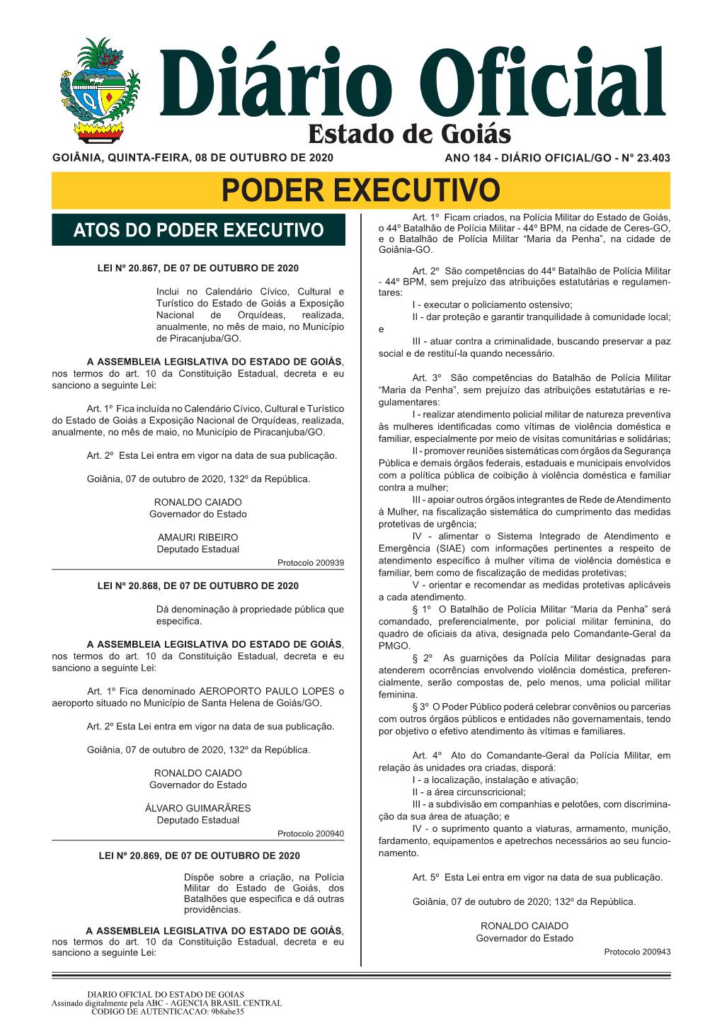 PODER EXECUTIVO Art