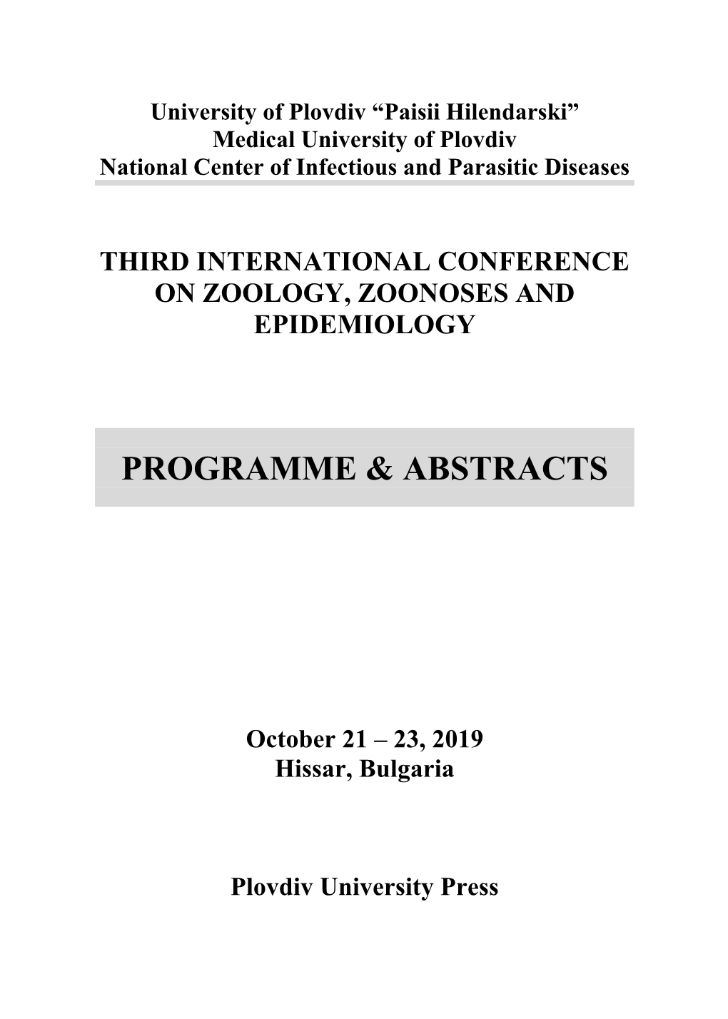 Third International Conference on Zoology, Zoonoses and Epidemiology