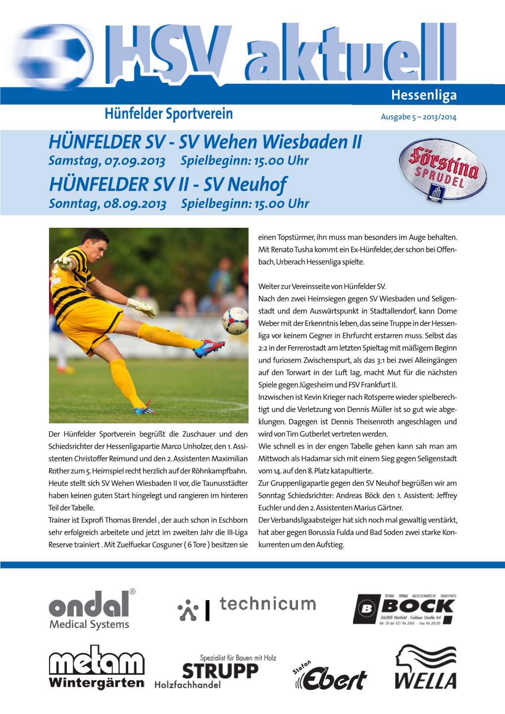 SV Wehen Wiesbaden II HÜNFELDER SV II