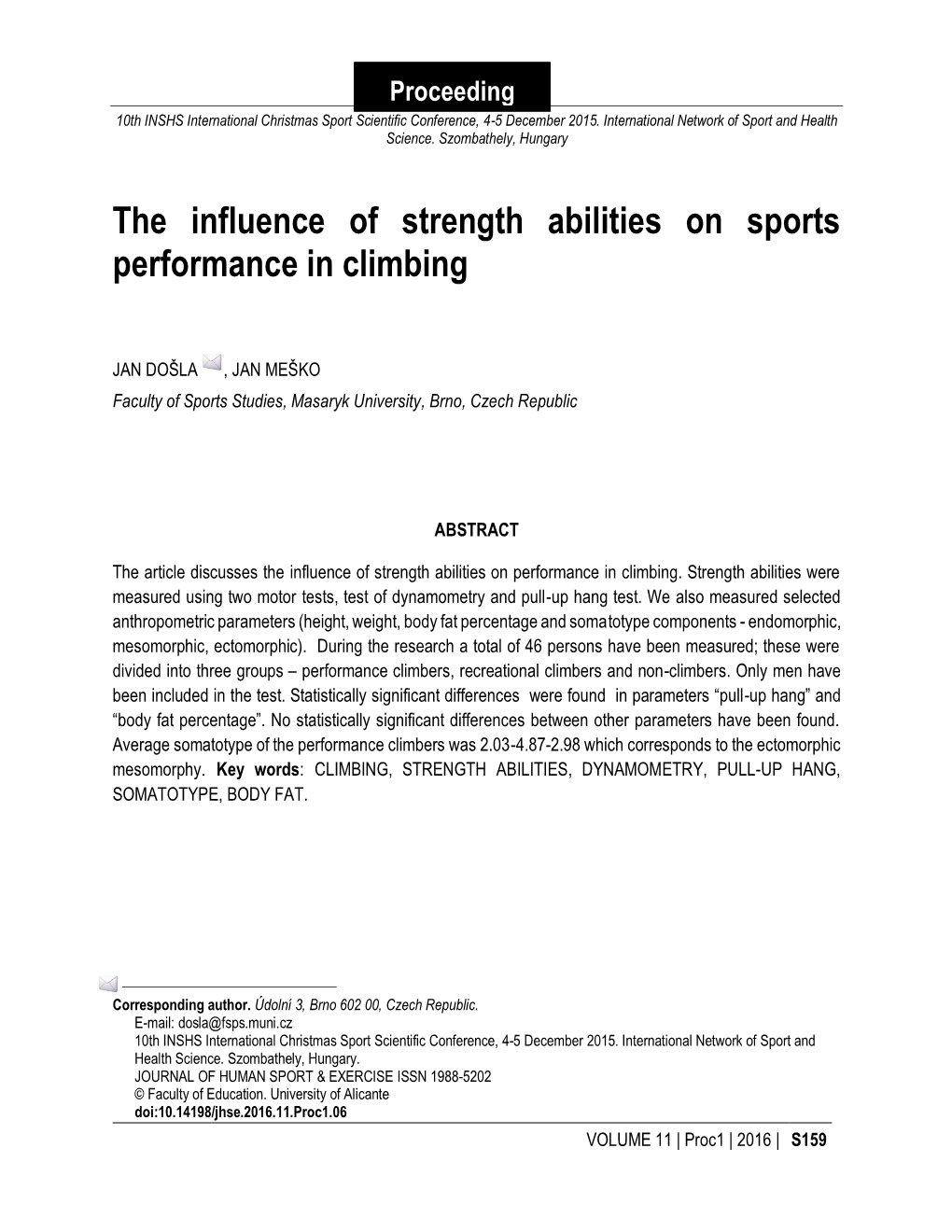 The Influence of Strength Abilities on Sports Performance in Climbing