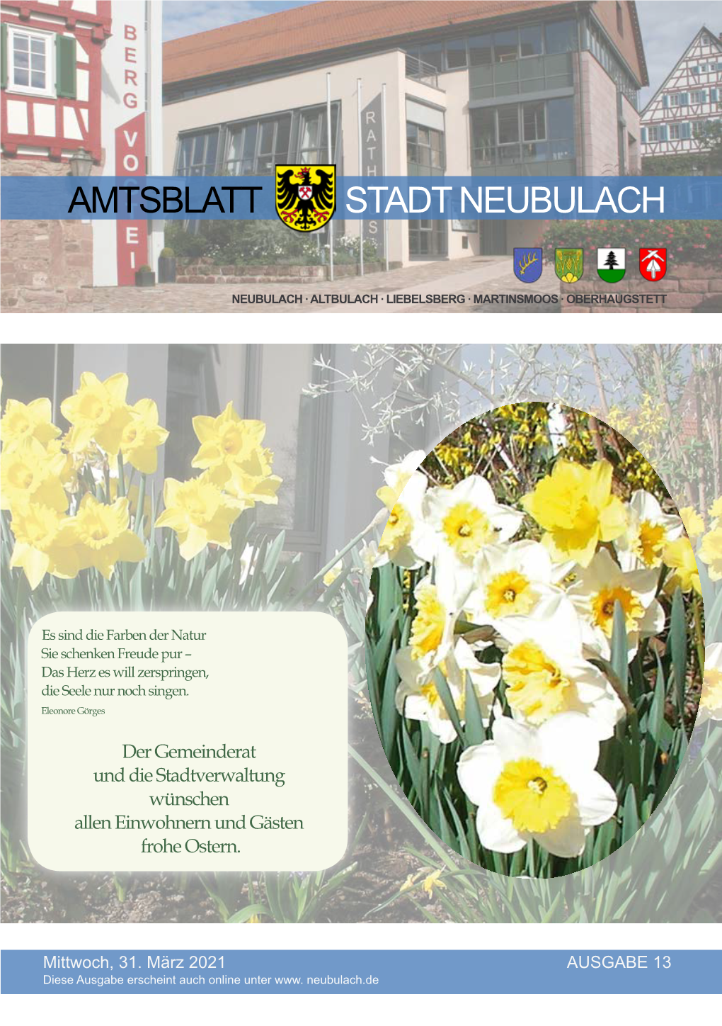 Amtsblatt Vom 31.03.2021