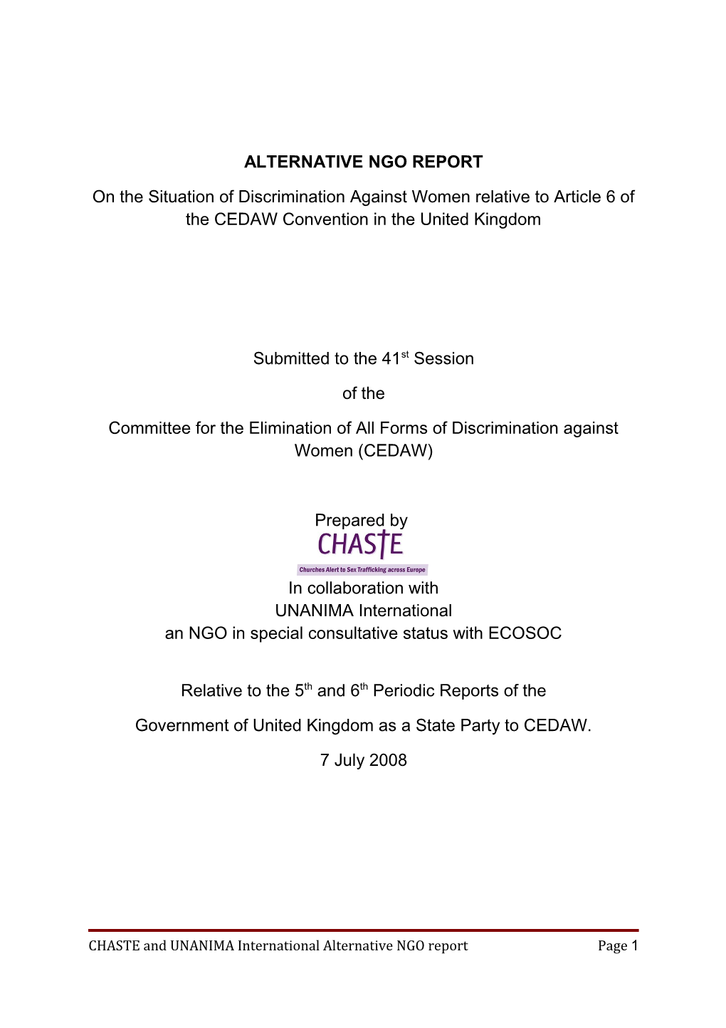 Alternative Ngo Report