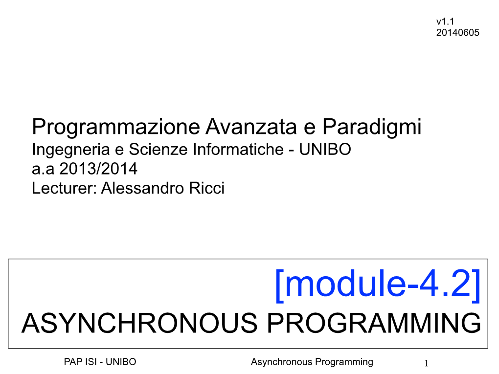 Asynchronous Programming