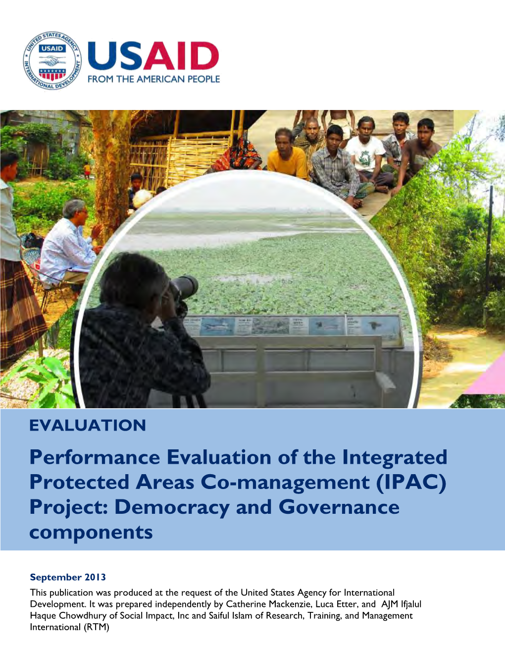 Performance Evaluation of the Integrated Protected Areas Co-Management (IPAC)