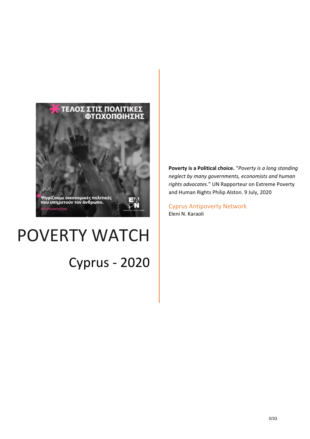 Read the Cyprus Poverty Watch