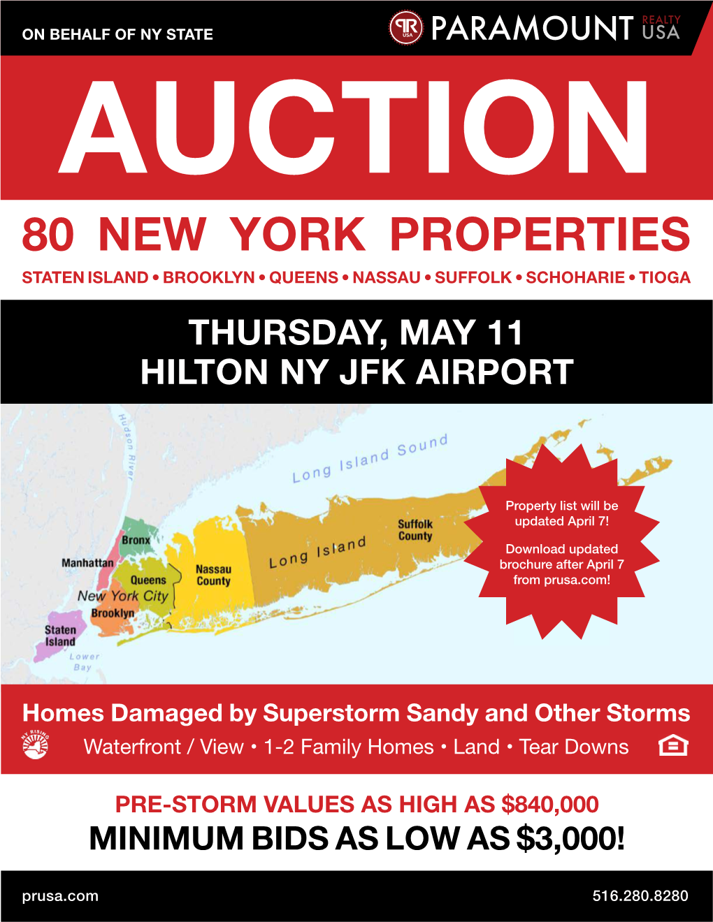 80 New York Properties Staten Island • Brooklyn • Queens • Nassau • Suffolk • Schoharie • Tioga Thursday, May 11 Hilton Ny Jfk Airport