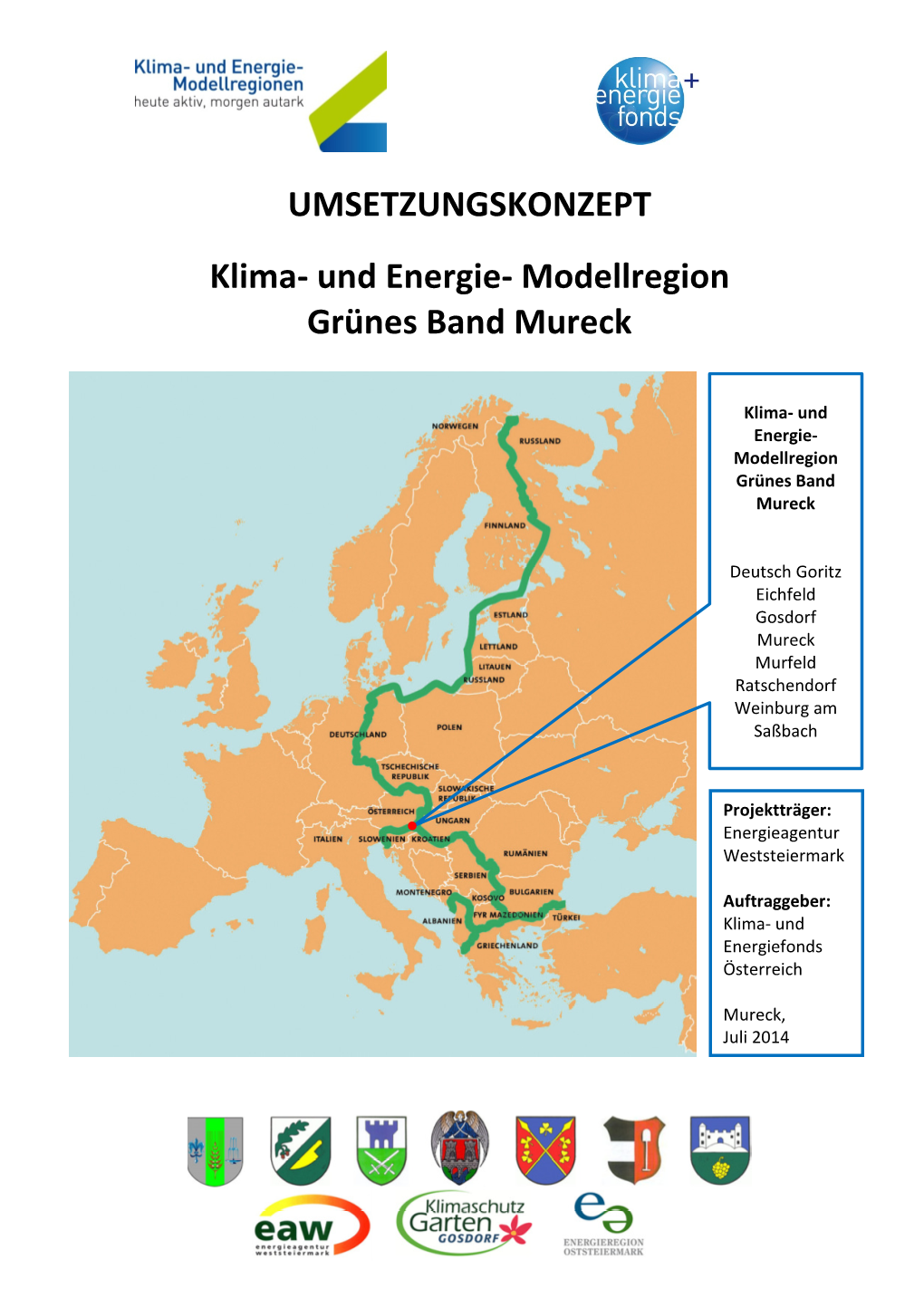 Kleinregion Mureck: 74 5.1.2 Relevante Inhalte Des Kleinregionalen Entwicklungskonzepts Für Die Kleinregion Mureck (KEK)