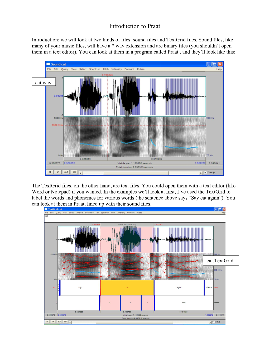 Short Praat User S Guide